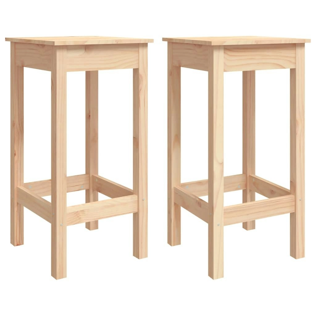 Bar Stools 2 pcs 40x40x78 cm Solid Wood Pine 833259