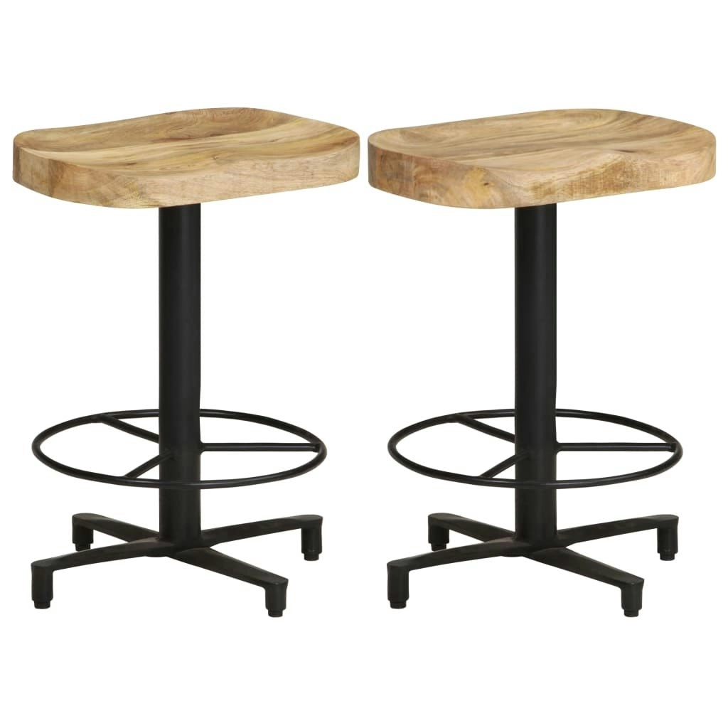 Bar Stools 2 pcs 52 cm Solid Mango Wood 321966