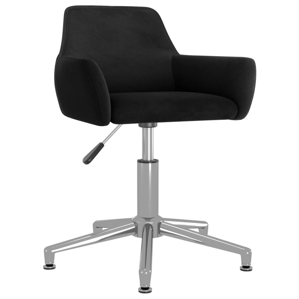 Swivel Dining Chair Black Velvet 331091