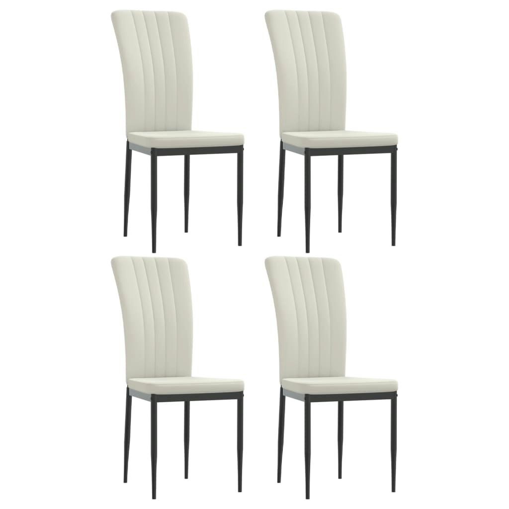 Dining Chairs 4 pcs Cream Velvet 326113