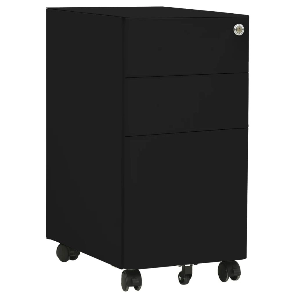 Mobile File Cabinet Black 30x45x59 cm Steel 335984