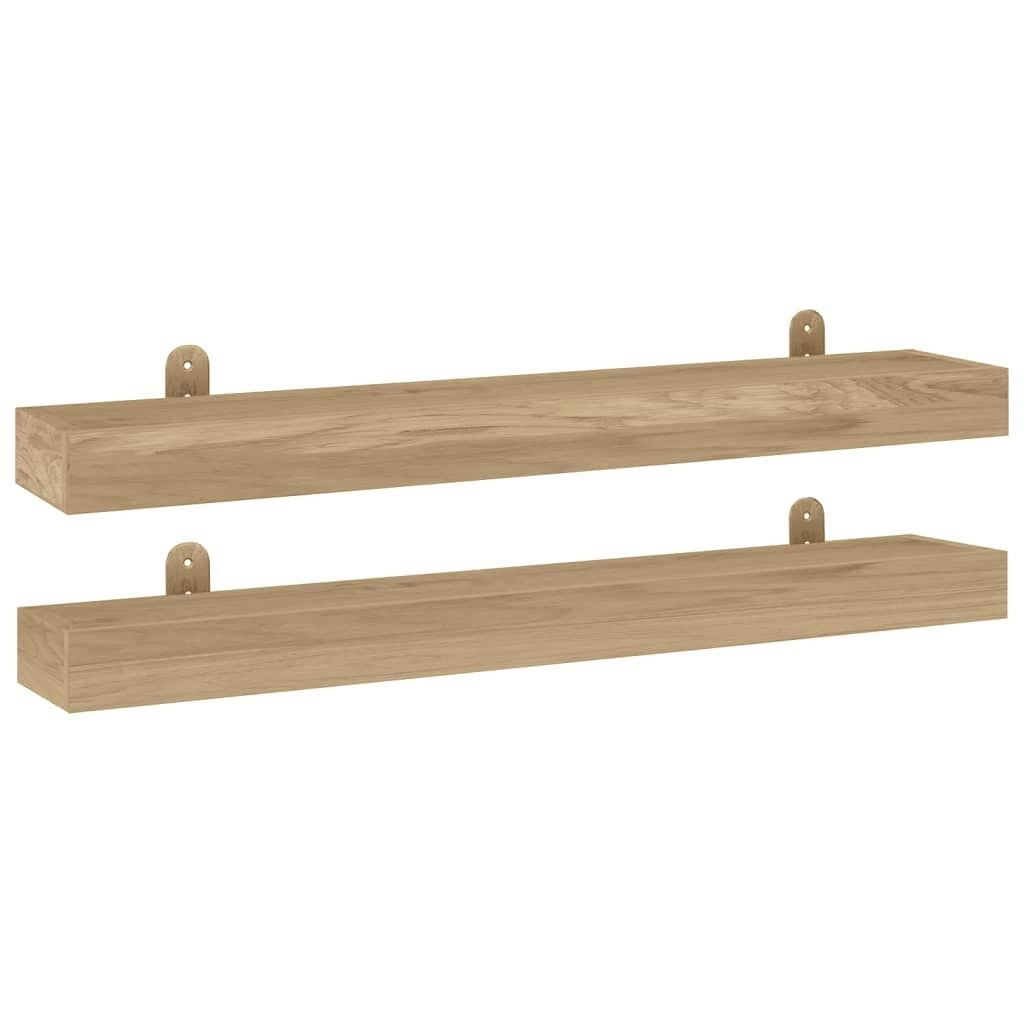 Wall Shelves 2 pcs 90x15x4 cm Solid Wood Teak 340756