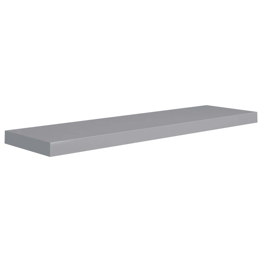 Floating Wall Shelf Grey 90x23.5x3.8 cm MDF 323859