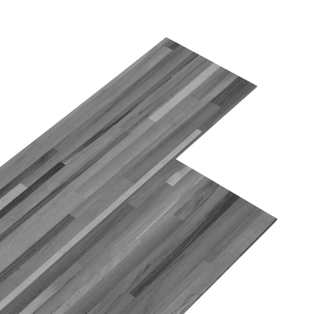 PVC Flooring Planks 5.02 mÂ² 2 mm Self-adhesive Striped Grey 146560