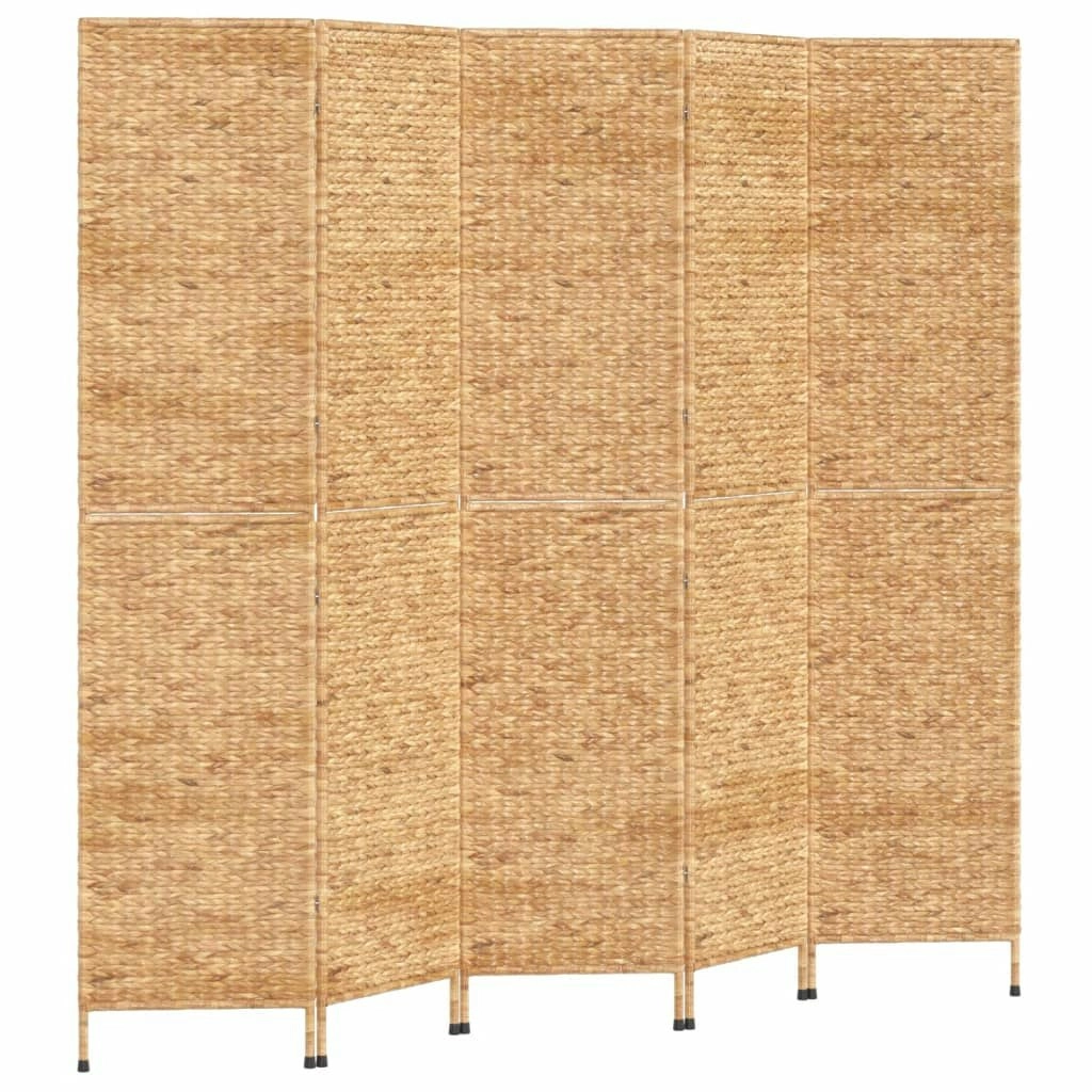 Room Divider 5-Panel 205x180 cm Water Hyacinth 355197