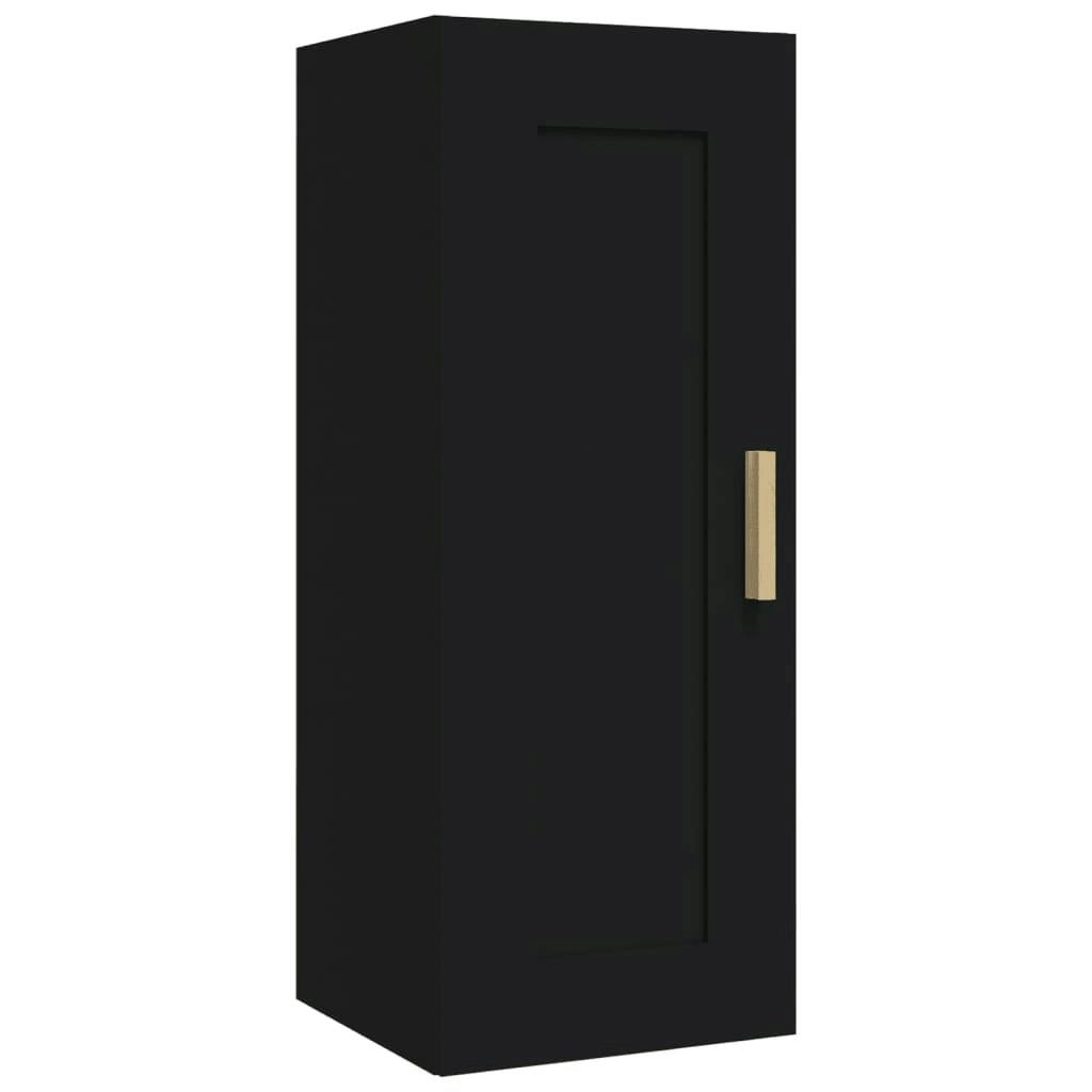 Wall Cabinet Black 35x34x90 cm Engineered Wood 812466