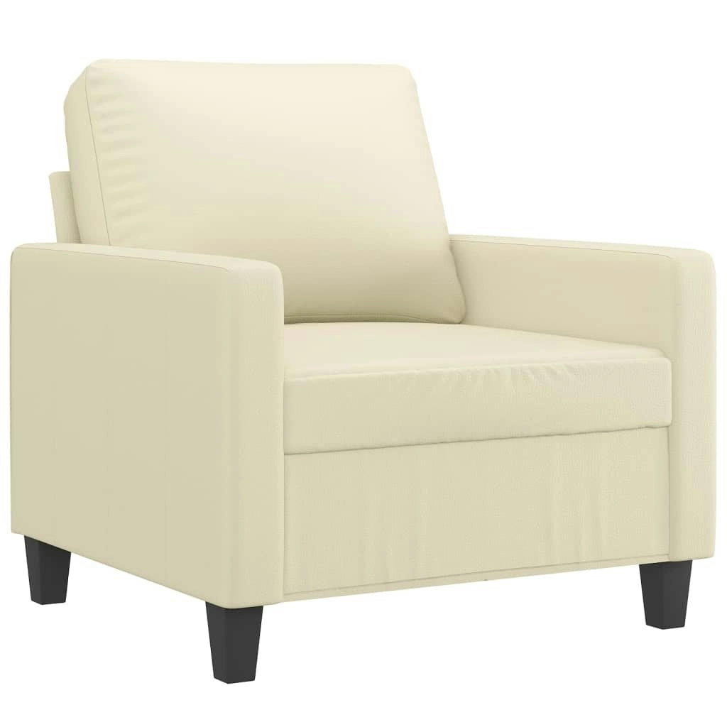 Sofa Chair Cream 60 cm Faux Leather 359128