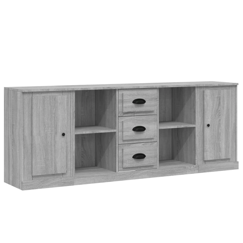 Sideboards 3 pcs Grey Sonoma Engineered Wood 3185261