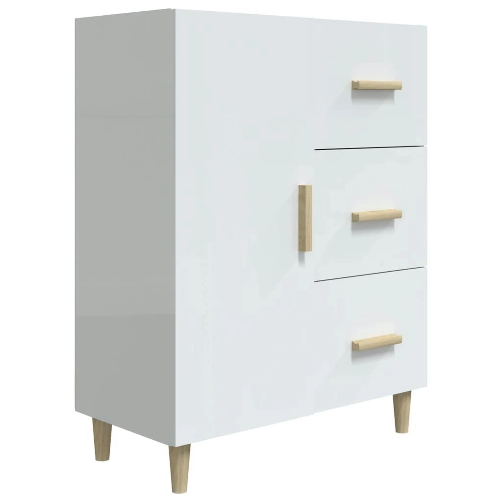 Sideboard High Gloss White 69.5x34x90 cm Engineered Wood 812174