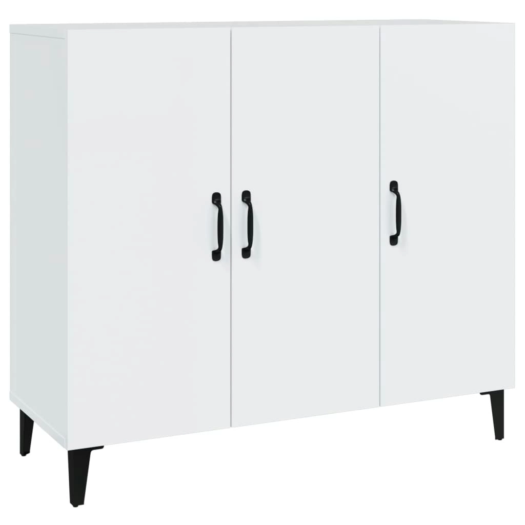 Sideboard High Gloss White 90x34x80 cm Engineered Wood 812507