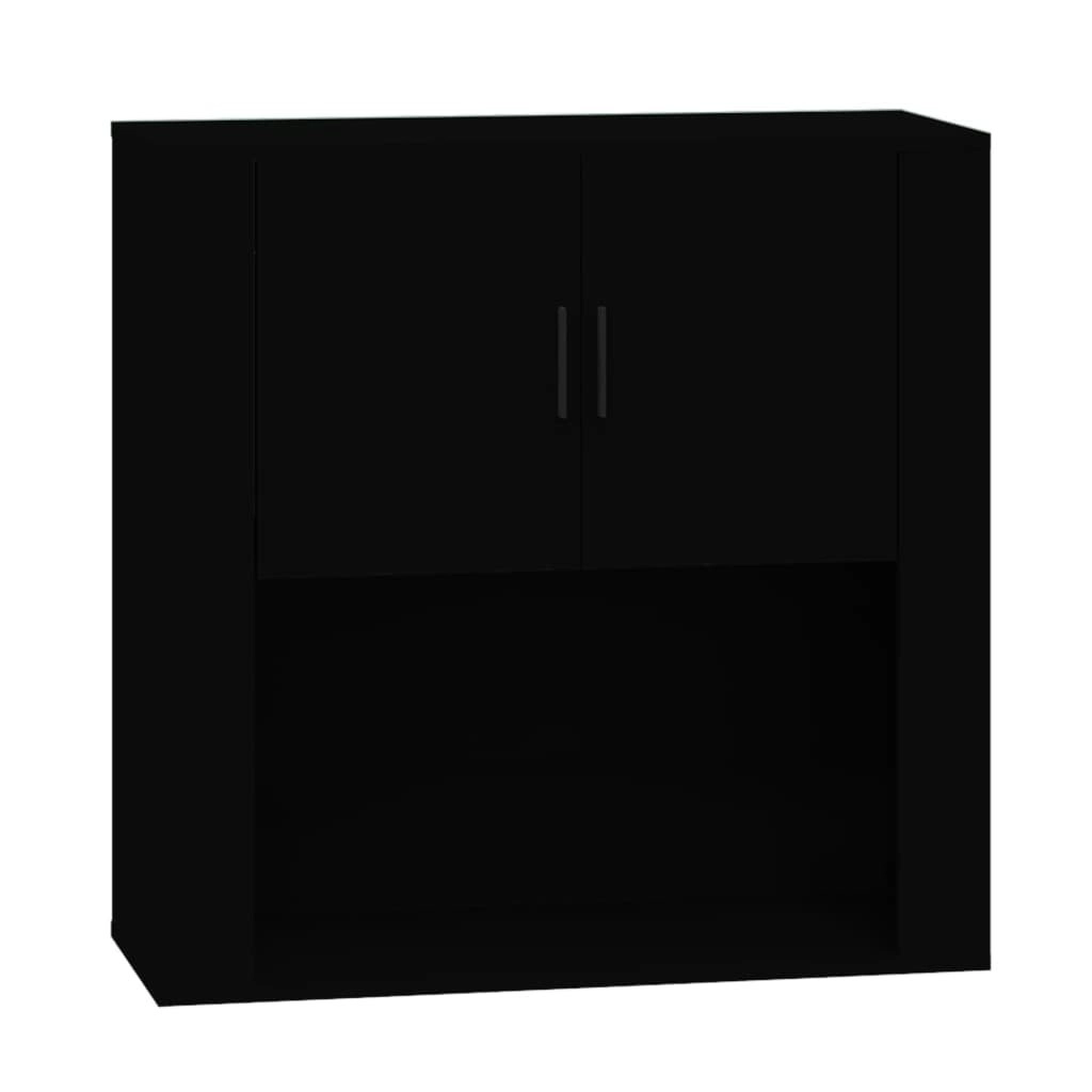 Wall Cabinet Black 80x33x80 cm Engineered Wood 816585