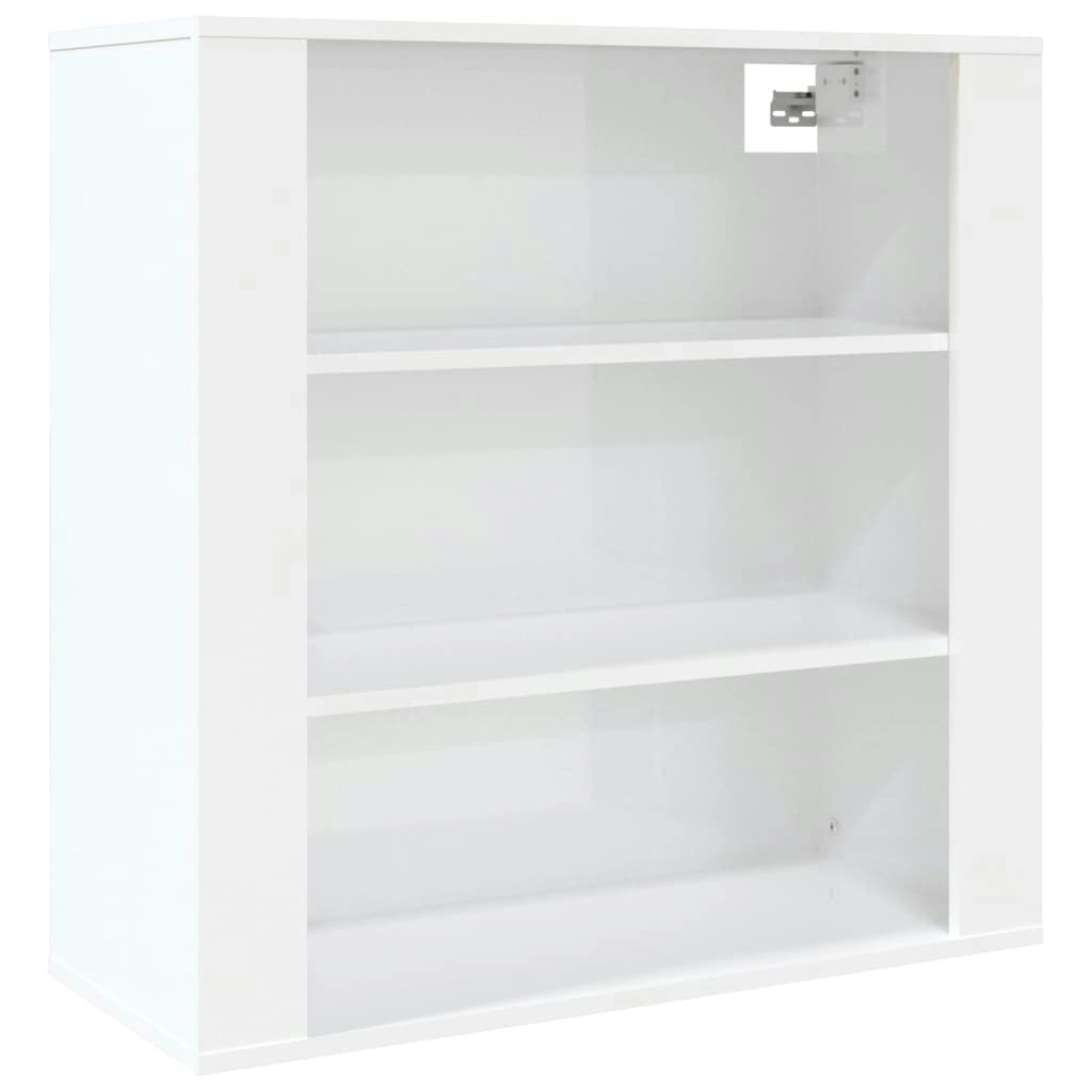 Wall Cabinet High Gloss White 80x33x80 cm Engineered Wood 816594