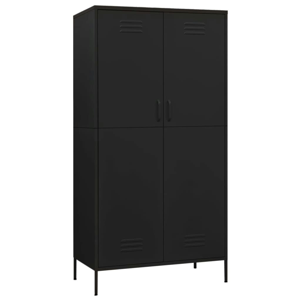 Wardrobe Black 90x50x180 cm Steel 336250