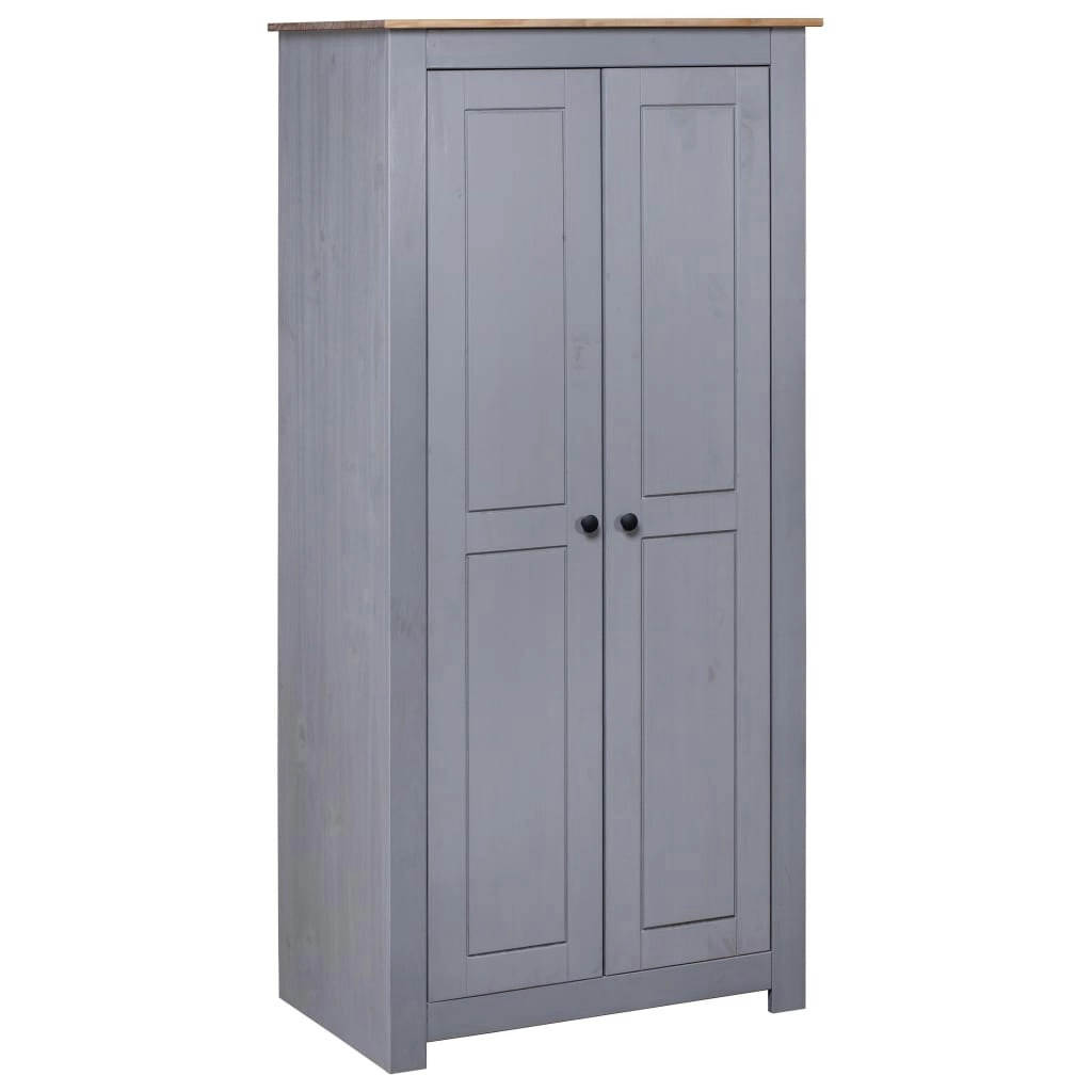 Wardrobe Grey 80x50x171.5 cm Solid Pine Panama Range 282665