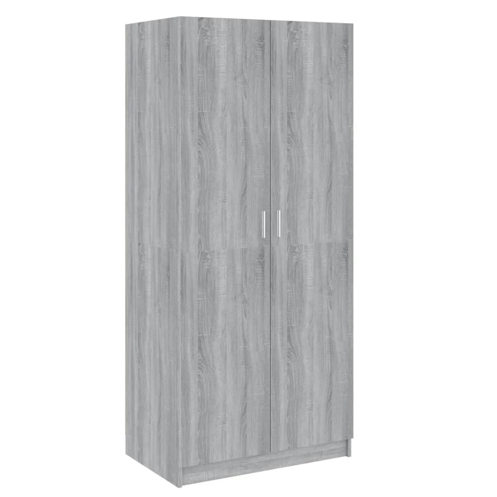 Wardrobe Grey Sonoma 80x52x180 cm Engineered Wood 815352