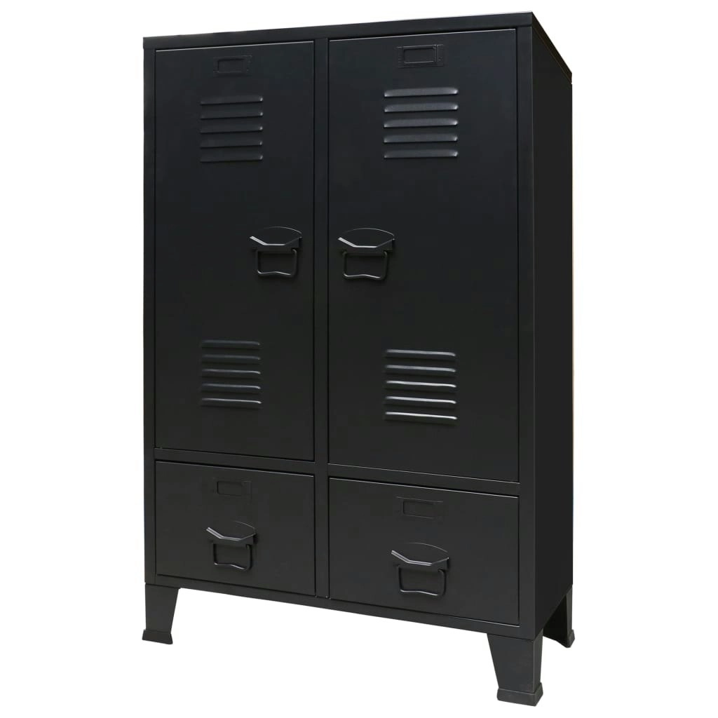 Wardrobe Metal Industrial Style 67x35x107 cm Black 245960