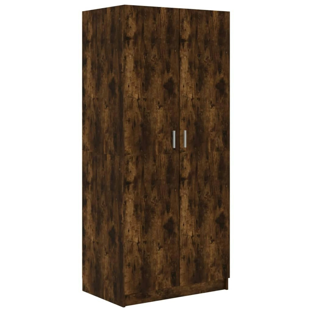 Wardrobe Smoked Oak 80x52x180 cm Engineered Wood 815351