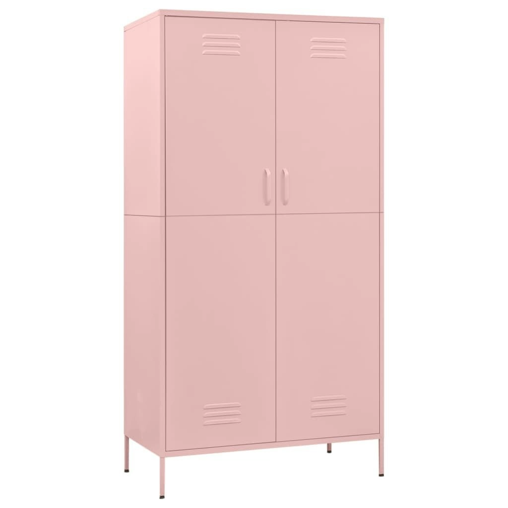 Wardrobe Pink 90x50x180 cm Steel 336247