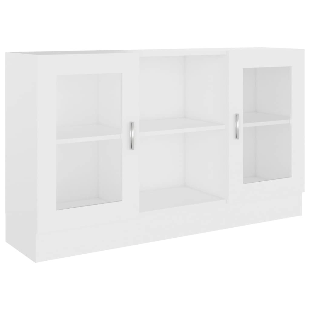 Vitrine Cabinet White 120x30.5x70 cm Engineered Wood 802786