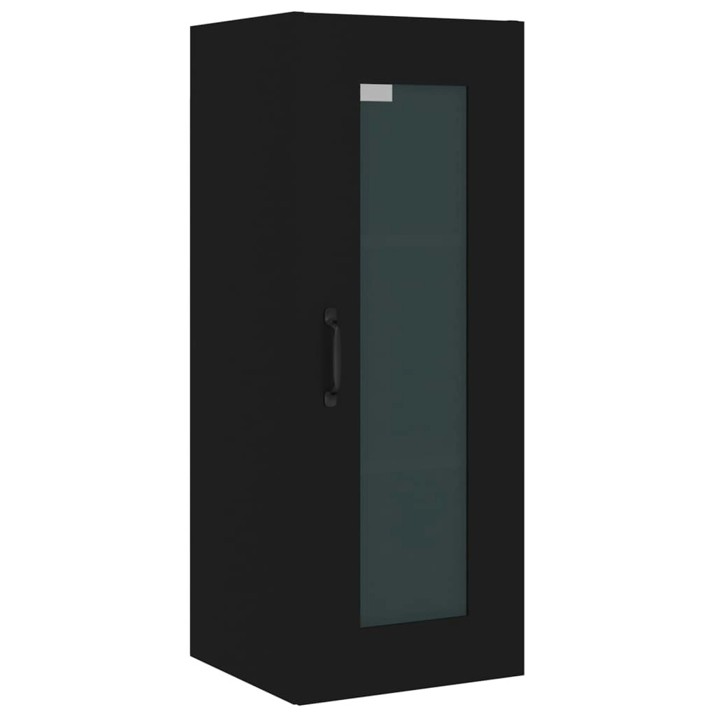 Hanging Wall Cabinet Black 34.5x34x90 cm 812457