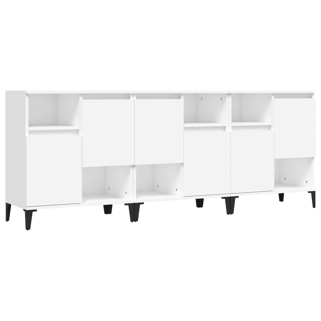 Sideboards 3 pcs White 60x35x70 cm Engineered Wood 3185743