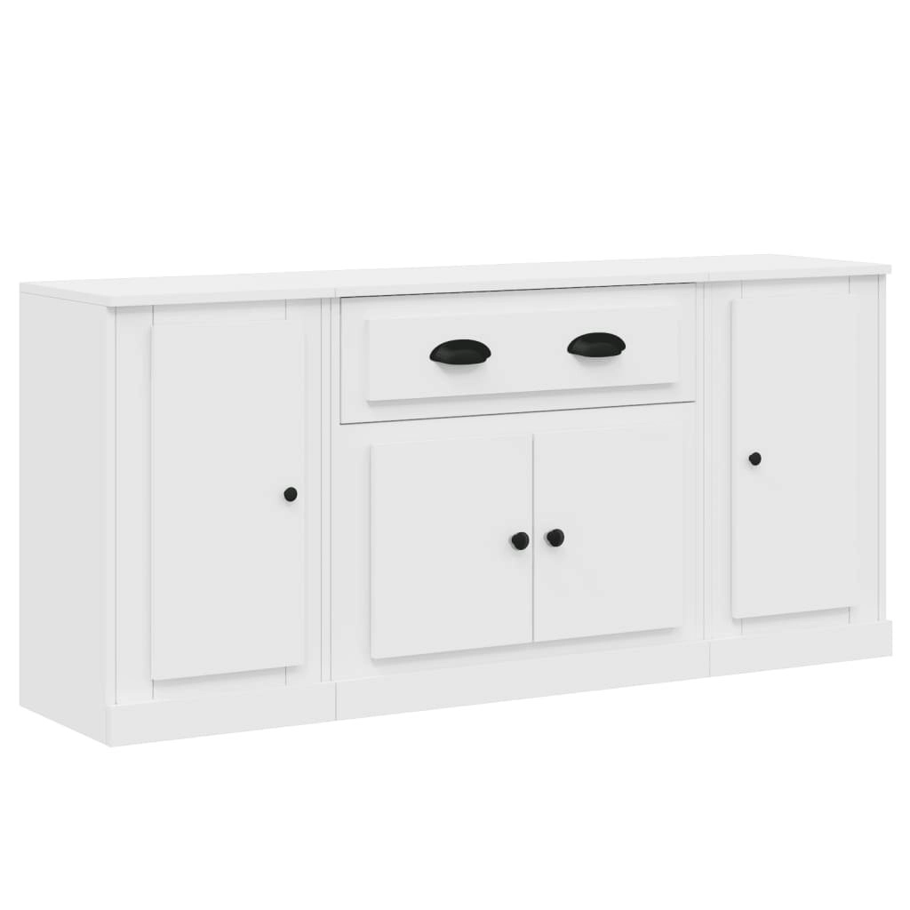 Sideboards 3 pcs White Engineered Wood 3185271