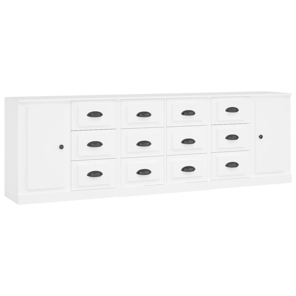 Sideboards 3 pcs White Engineered Wood 3185287