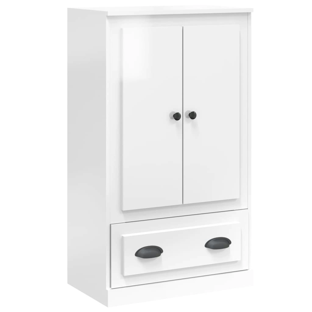 Highboard High Gloss White 60x35.5x103.5 cm Engineered Wood 816298