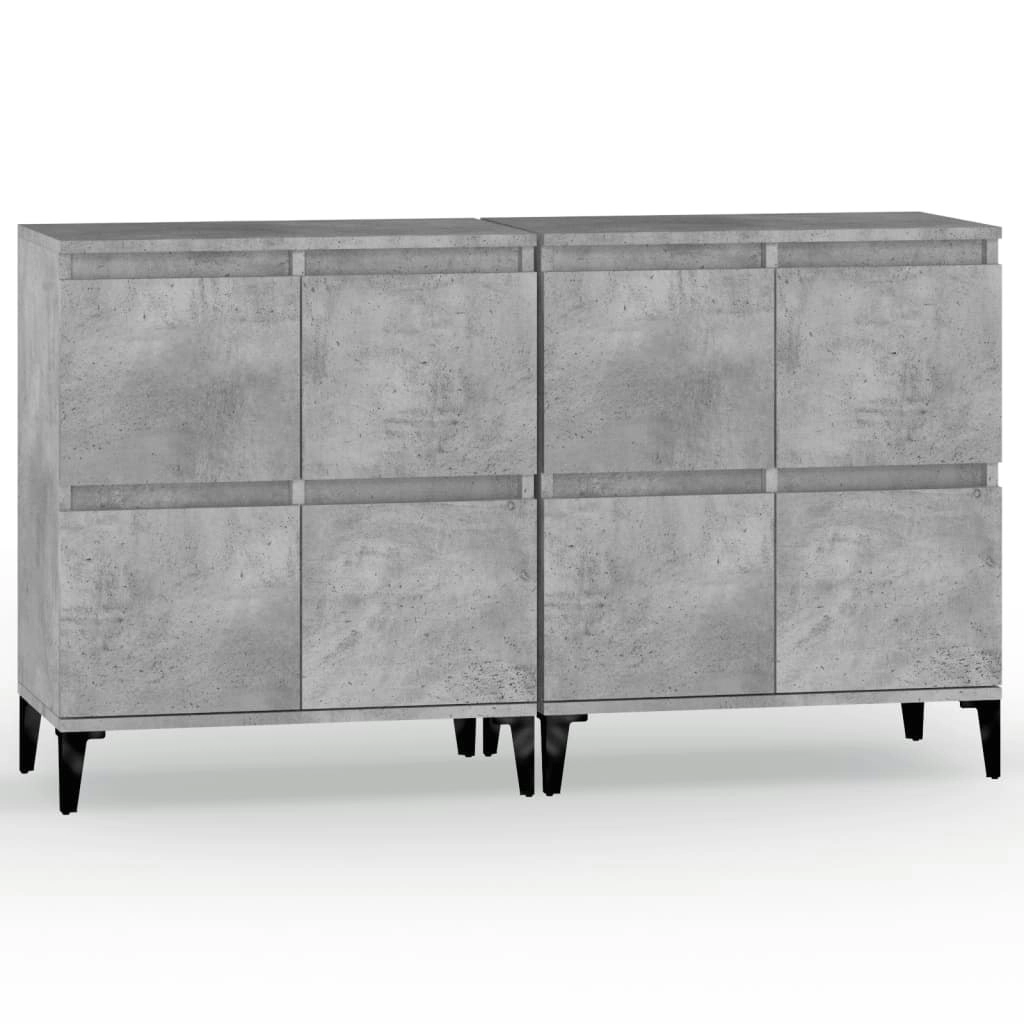 Sideboard 2 pcs Concrete Grey 60x35x70 cm Engineered Wood 3185763