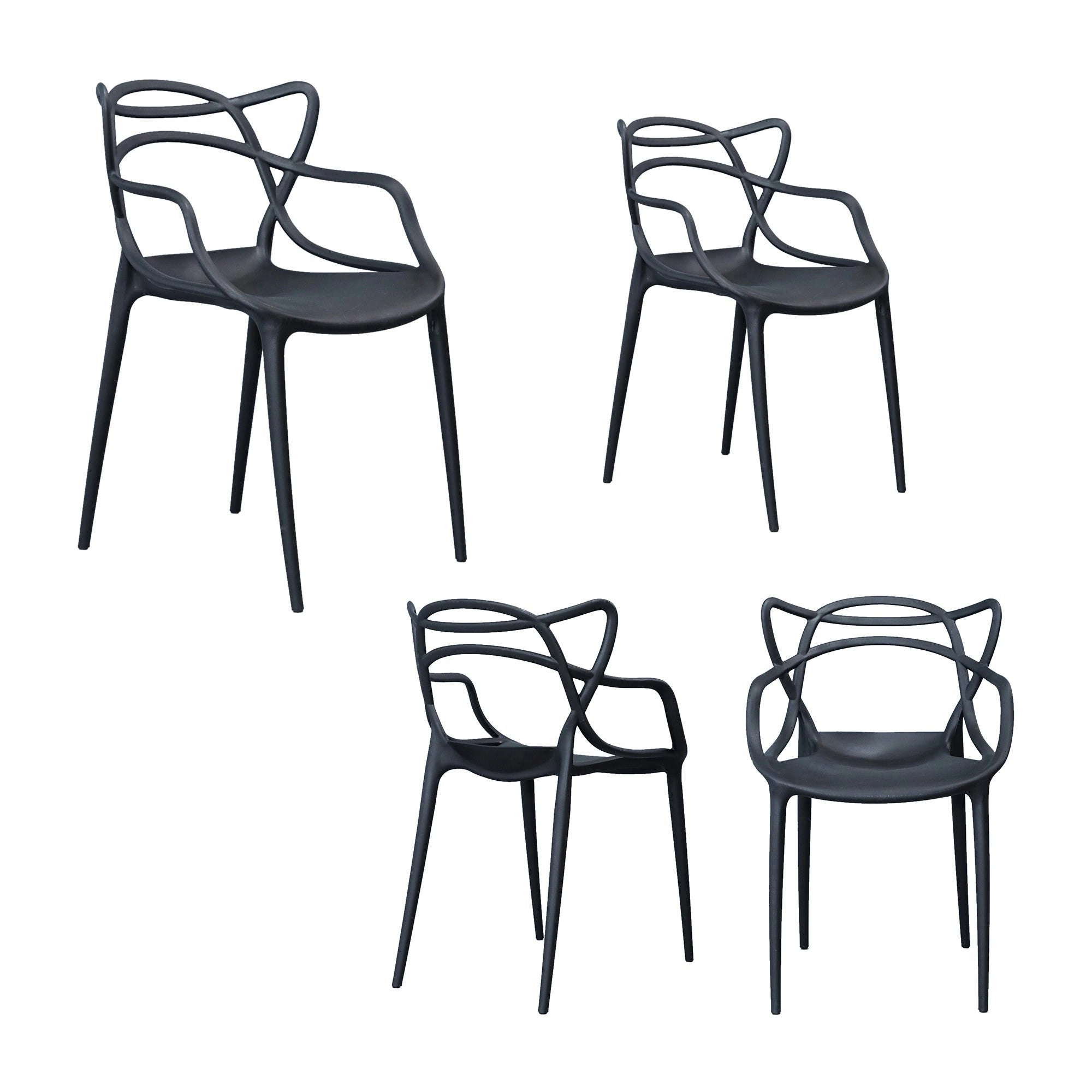 Manly Set of 4 Dining Chair Black