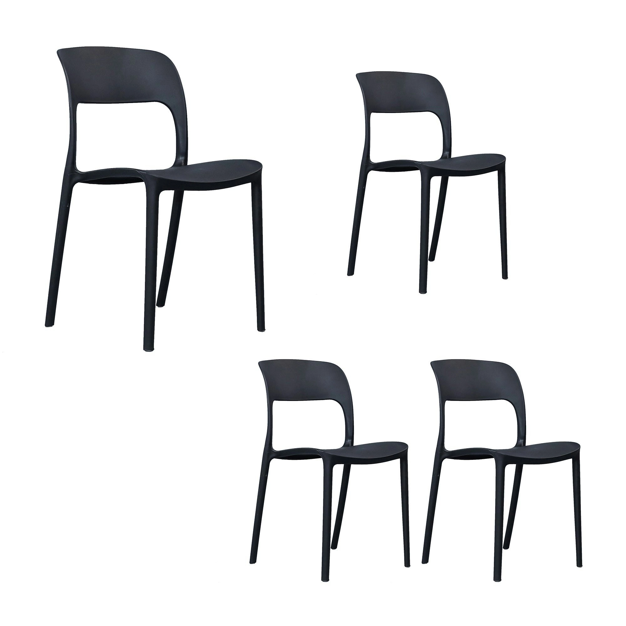 Everly Set of 4 Dining Chair Black