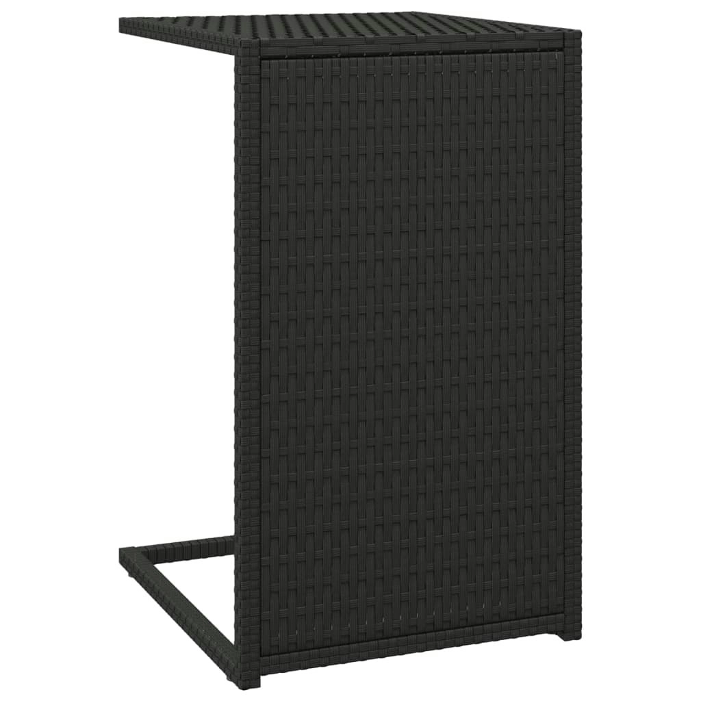 C Table Black 40x35x60 cm Poly Rattan 319406