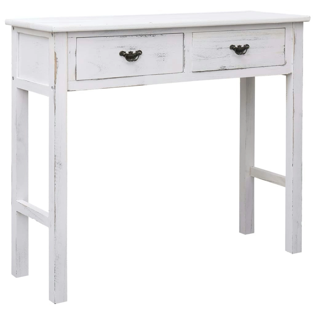 Console Table Antique White 90x30x77 cm Wood 284152