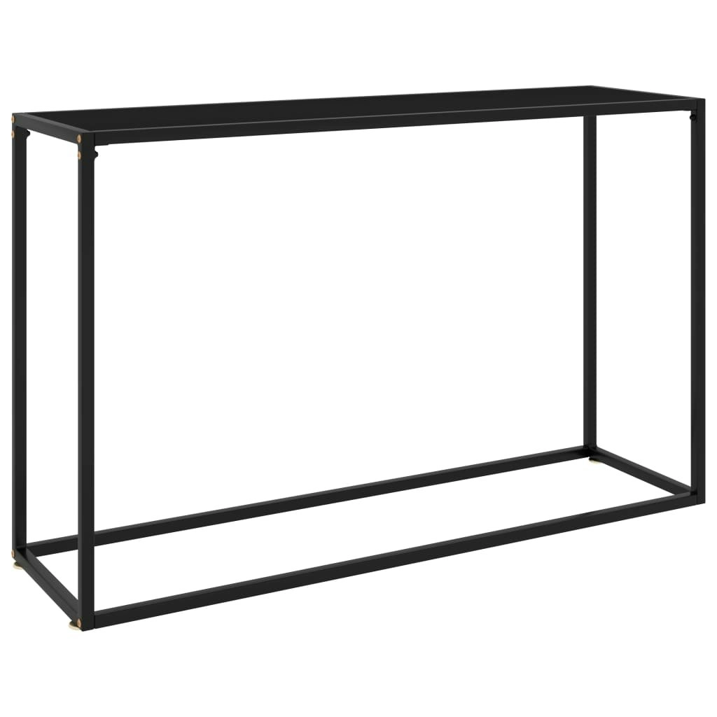 Console Table Black 120x35x75 cm Tempered Glass 322816