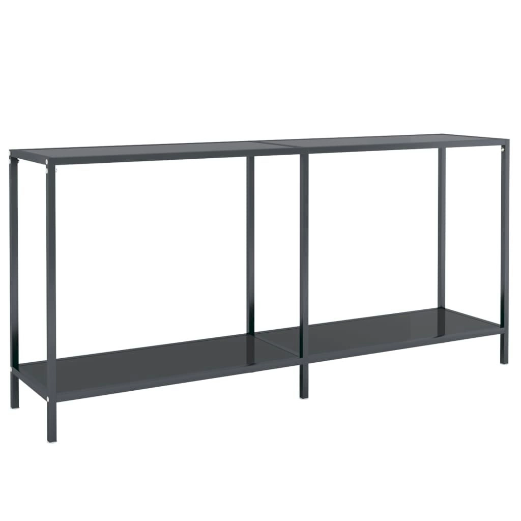 Console Table Black 160x35x75.5 cm Tempered Glass 331699