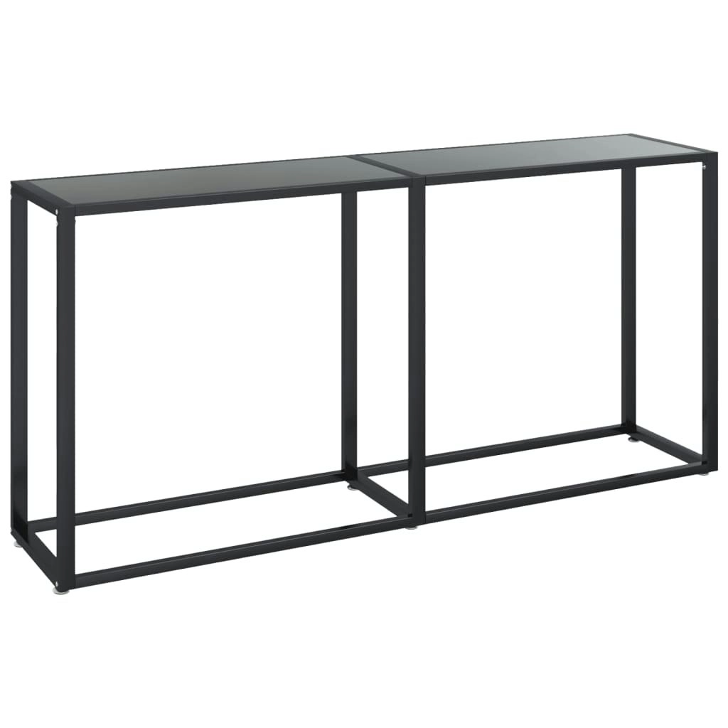 Console Table Black 160x35x75.5cm Tempered Glass 331679