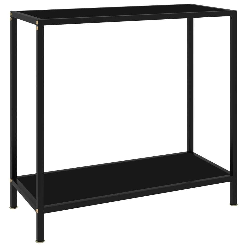 Console Table Black 80x35x75 cm Tempered Glass 322832