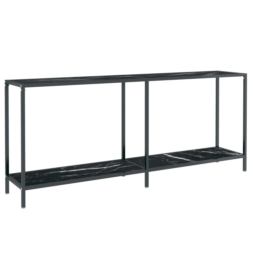 Console Table Black 180x35x75.5 cm Tempered Glass 331705