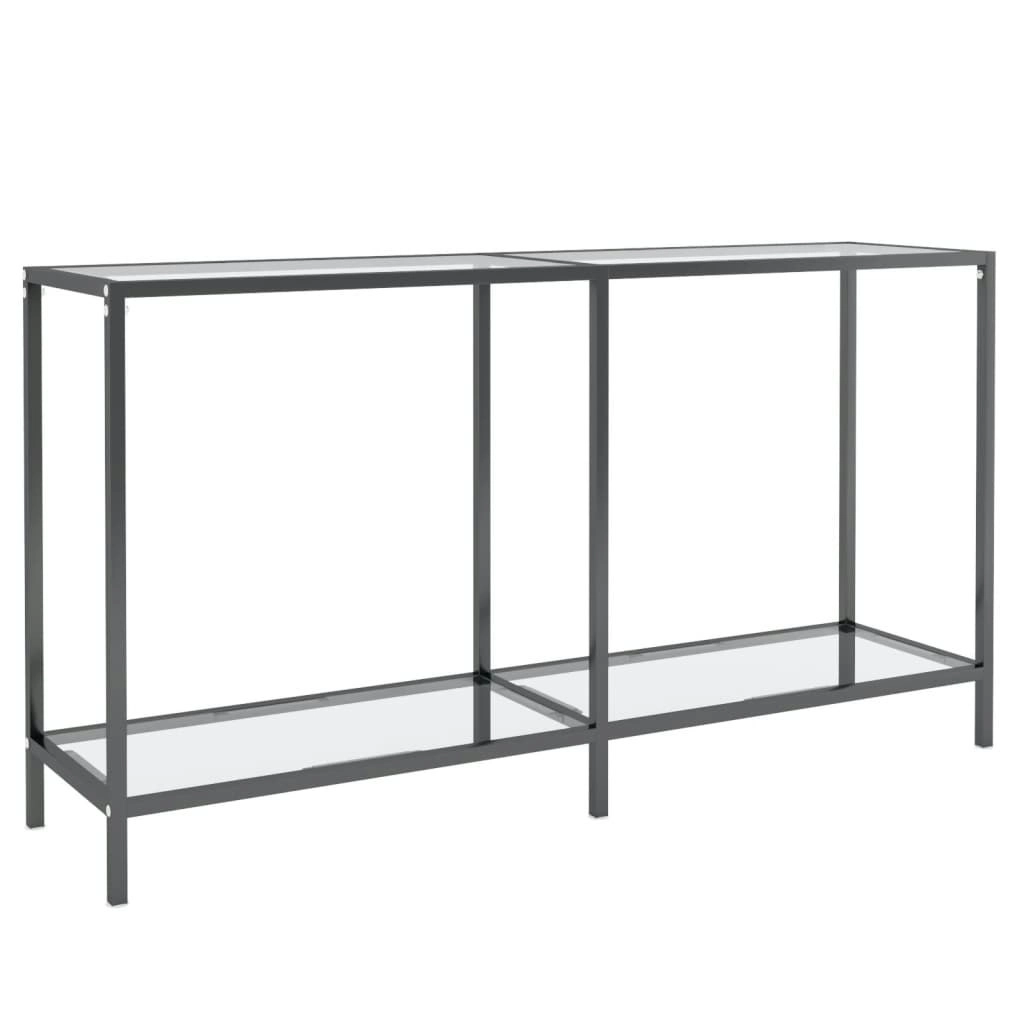 Console Table Transparent 140x35x75.5 cm Tempered Glass 331694