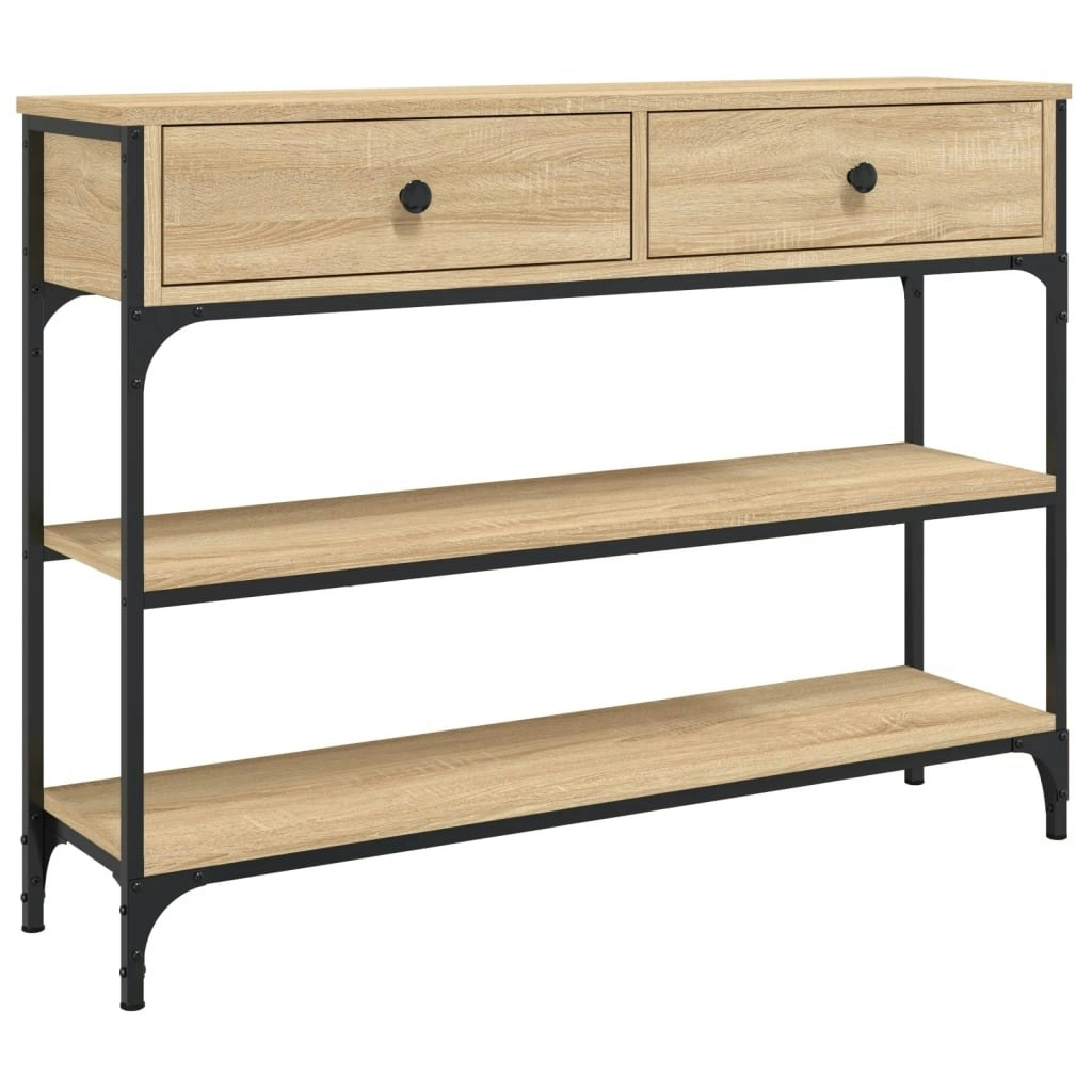 Console Table Sonoma Oak 100x25x75 cm Engineered Wood 834181