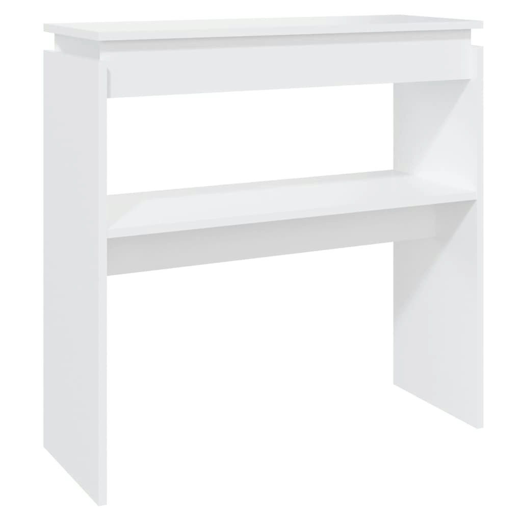 Console Table White 80x30x80 cm Engineered Wood 808314