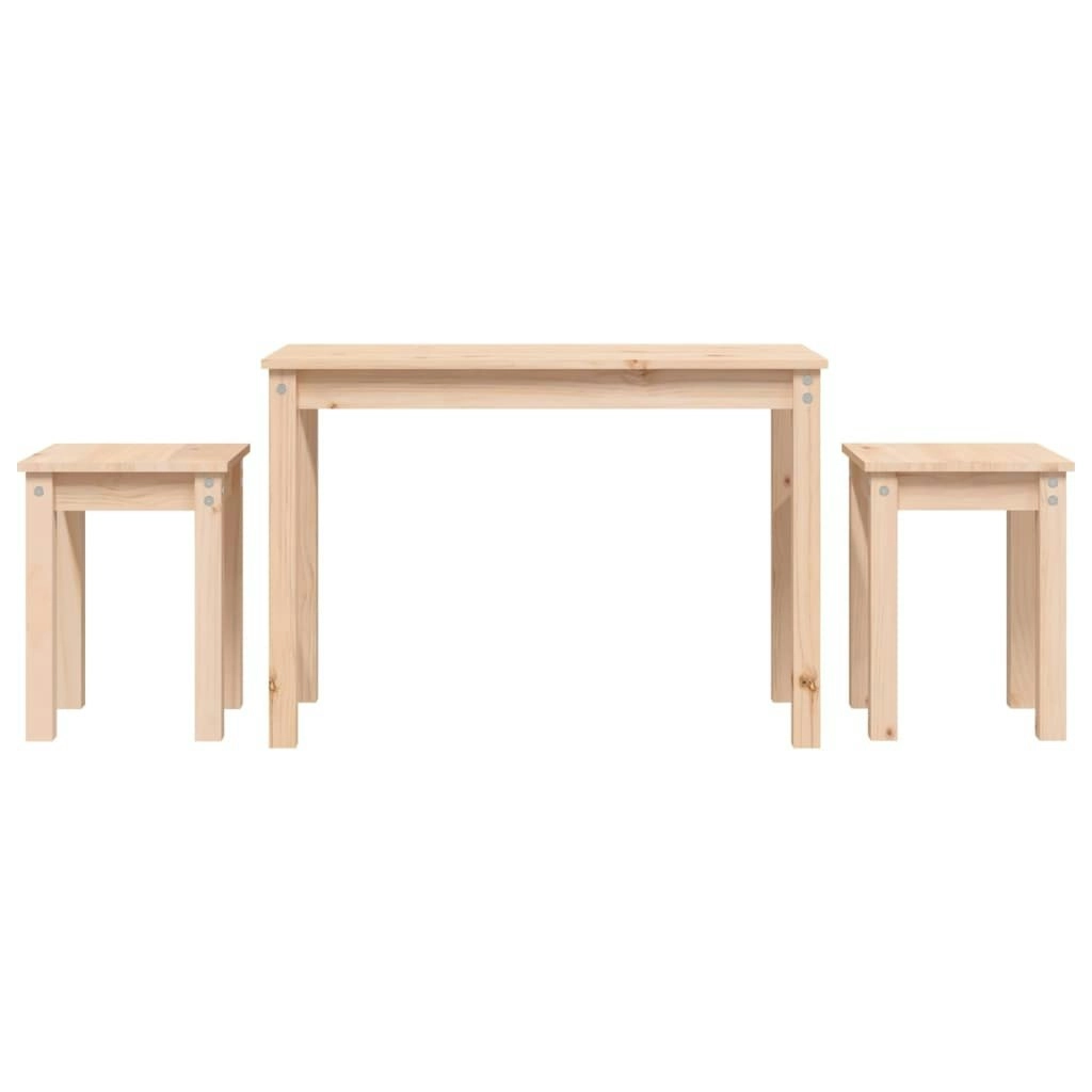 Nesting Tables 3 pcs Solid Wood Pine 824978