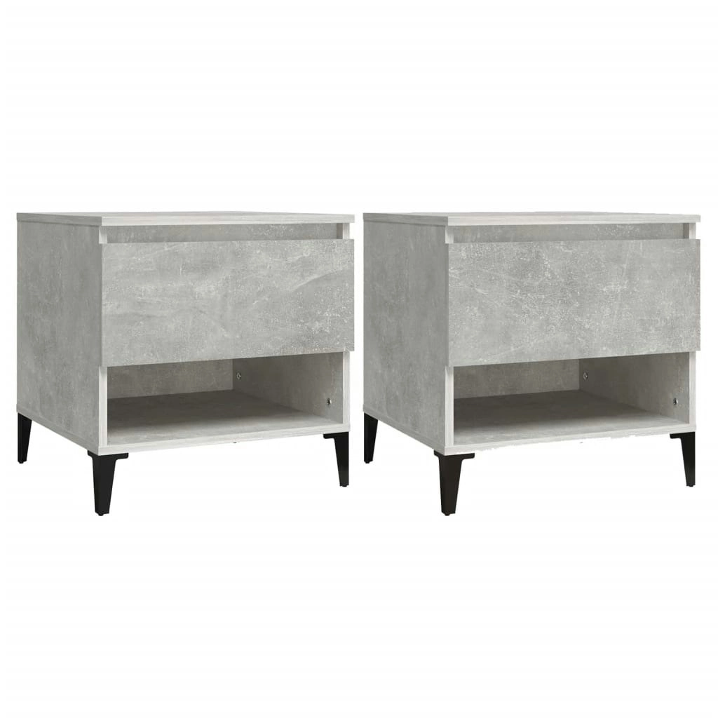 Side Tables 2 pcs Concrete Grey 50x46x50 cm Engineered Wood 819557