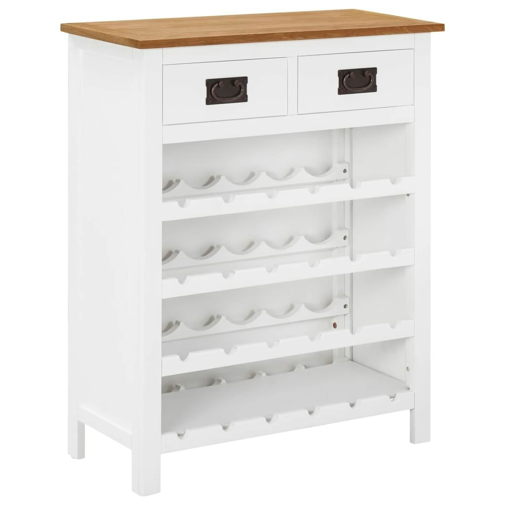 Wine Cabinet 72x32x90 cm Solid Oak Wood 289215