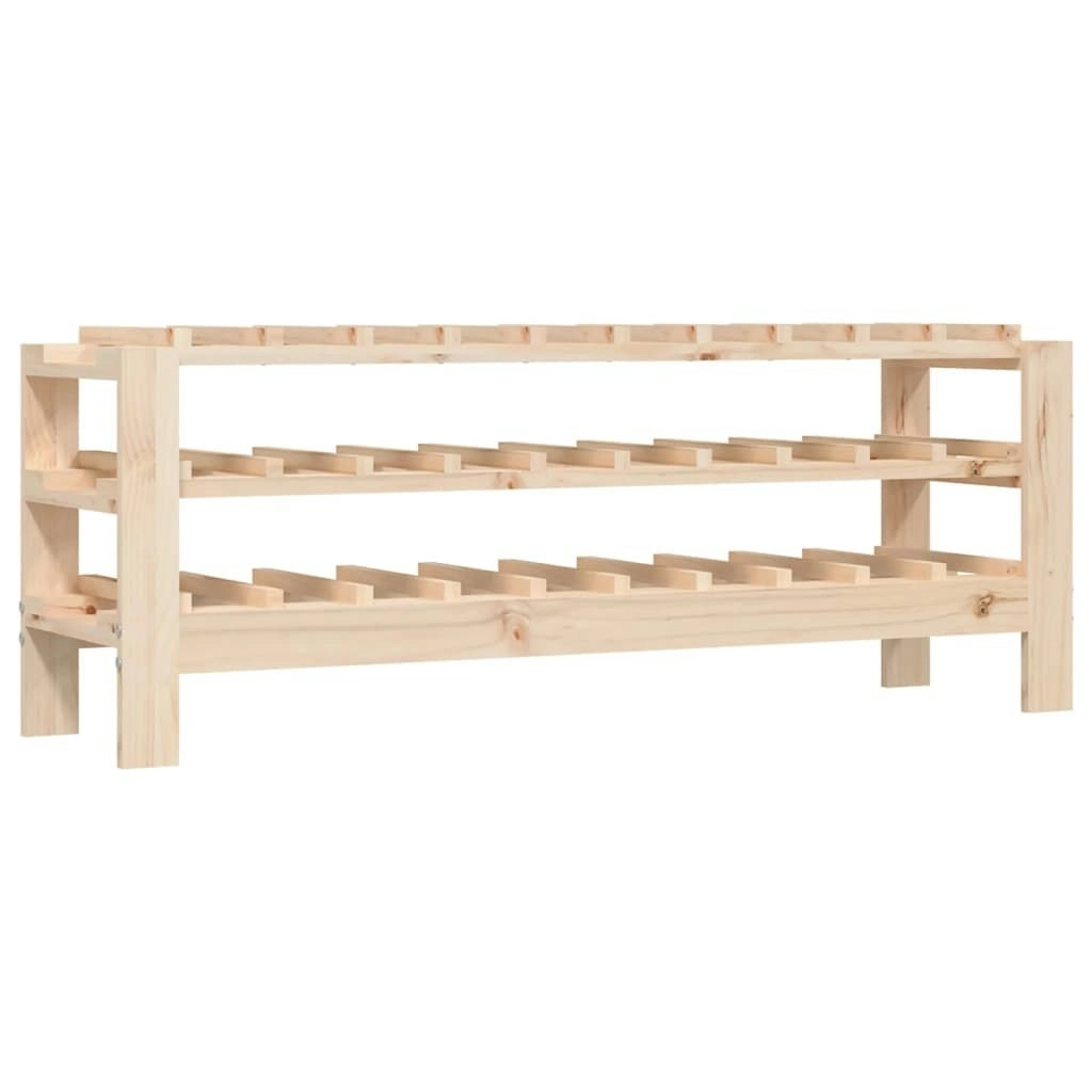 Wine Rack 109.5x30x42 cm Solid Wood Pine 822551