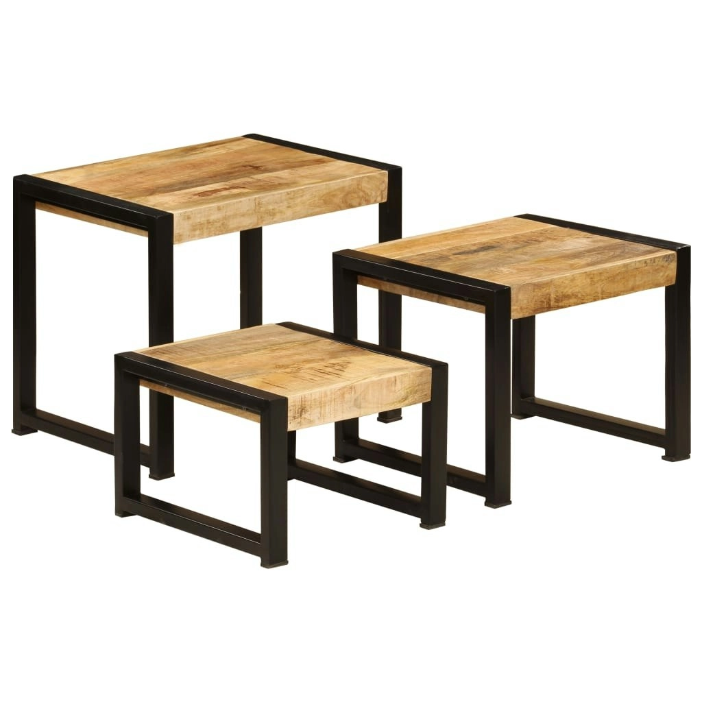 Nesting Tables 3 pcs Solid Mango Wood 247404