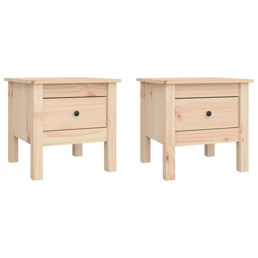 Side Tables 2 pcs 40x40x39 cm Solid Wood Pine 813785