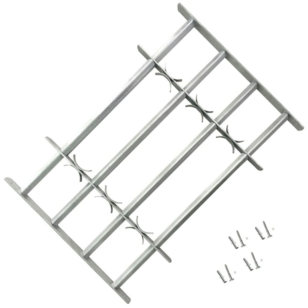 Adjustable Security Grille for Windows with 4 Crossbars 700-1050 mm 141386