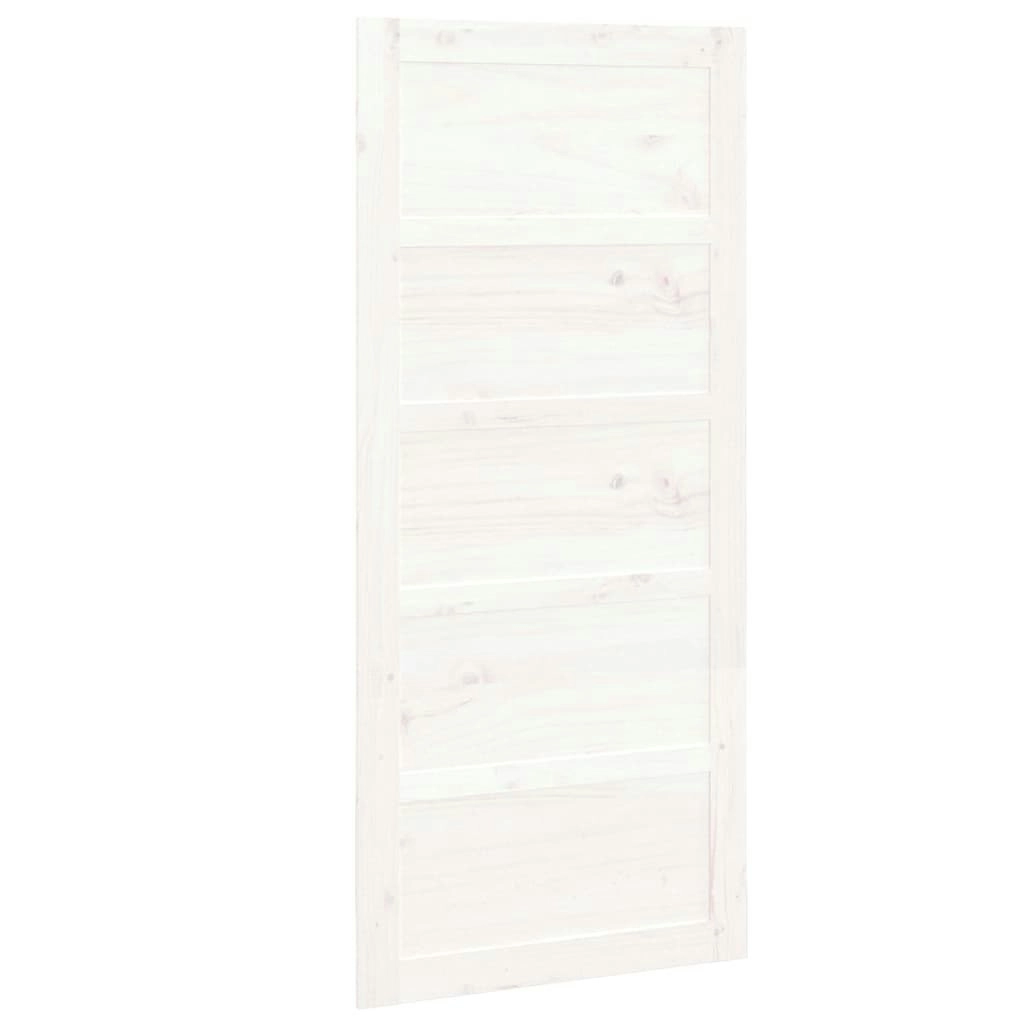 Barn Door White 90x1.8x204.5 cm Solid Wood Pine 824619