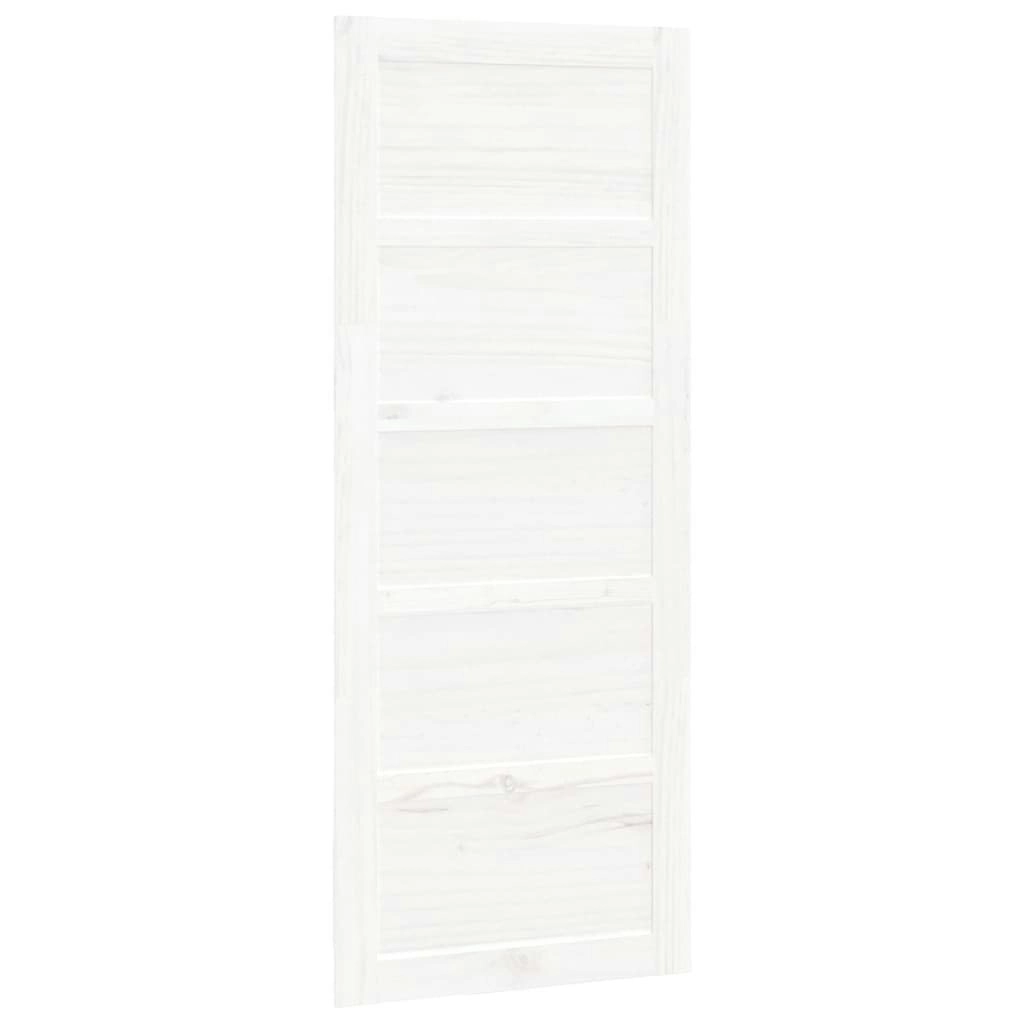 Barn Door White 80x1.8x204.5 cm Solid Wood Pine 824614